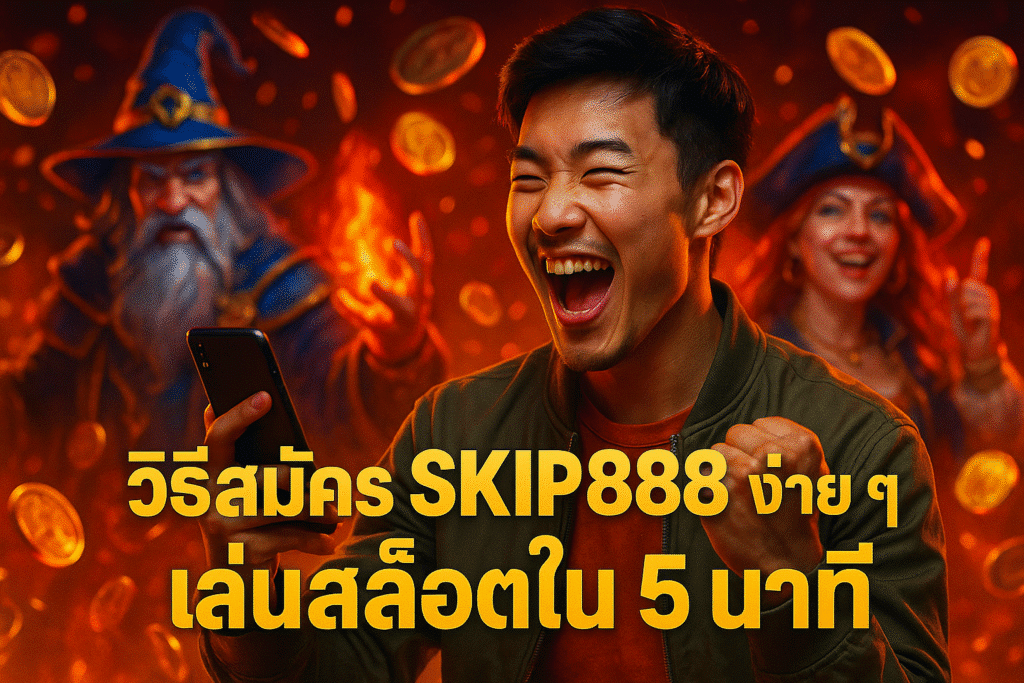วิธีสมัคร SKIP888 ง่าย ๆ เล่นสล็อตใน 5 นาที