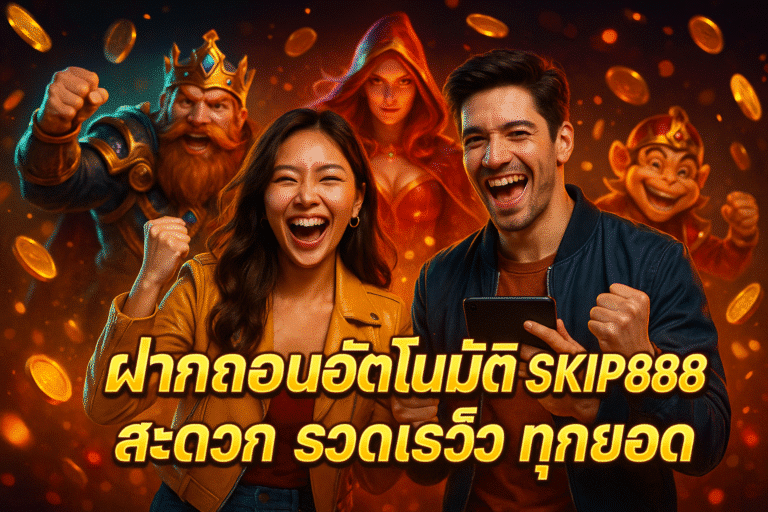 ฝากถอนอัตโนมัติ SKIP888 สะดวก รวดเร็ว ทุกยอด