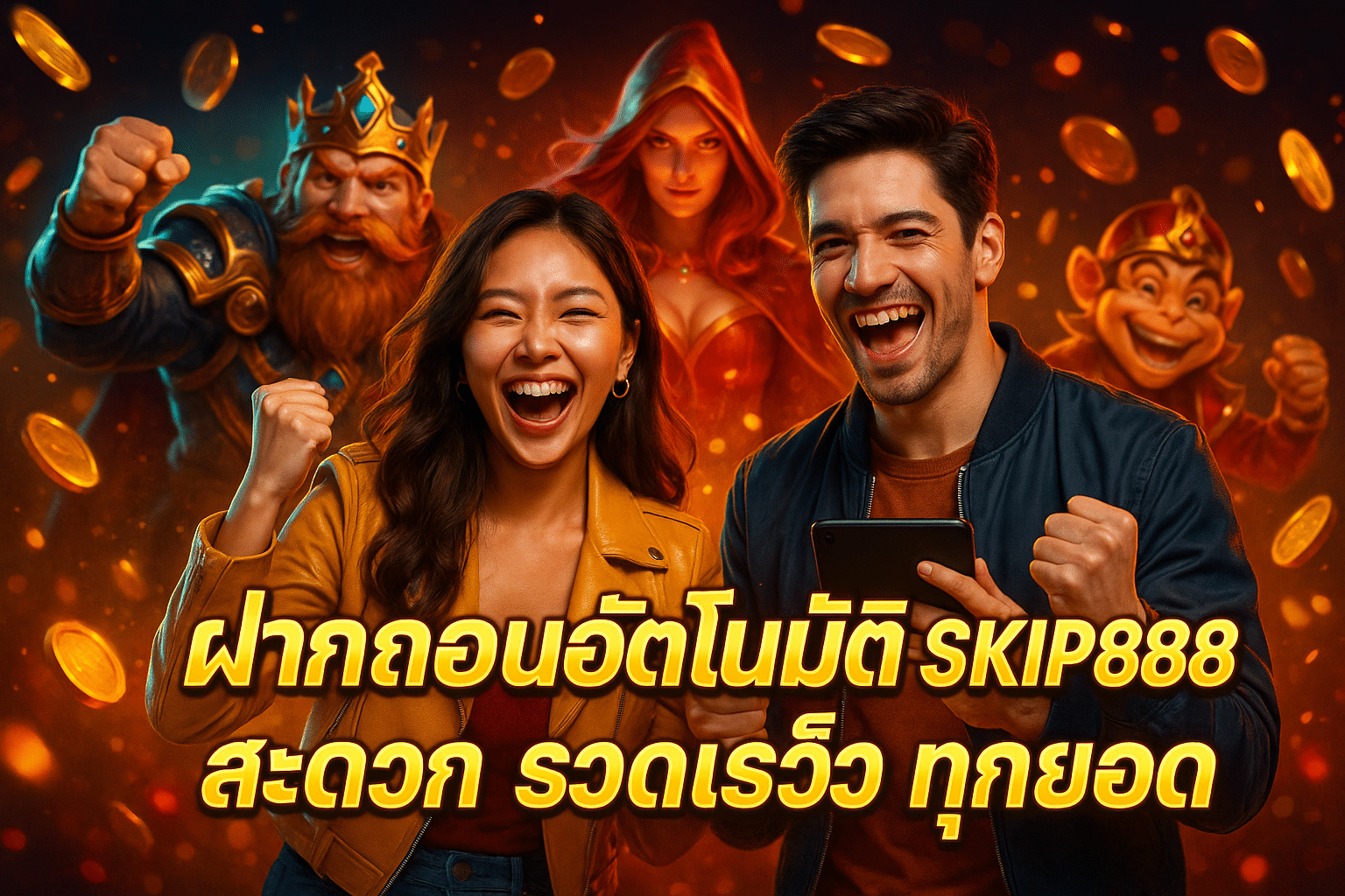 ฝากถอนอัตโนมัติ SKIP888 สะดวก รวดเร็ว ทุกยอด